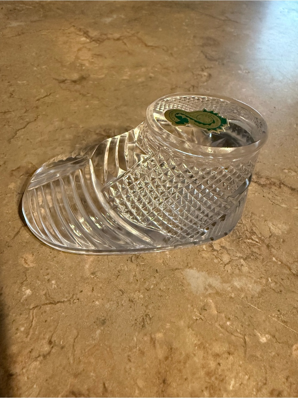 Waterford Crystal Glass Slipper Paperweight